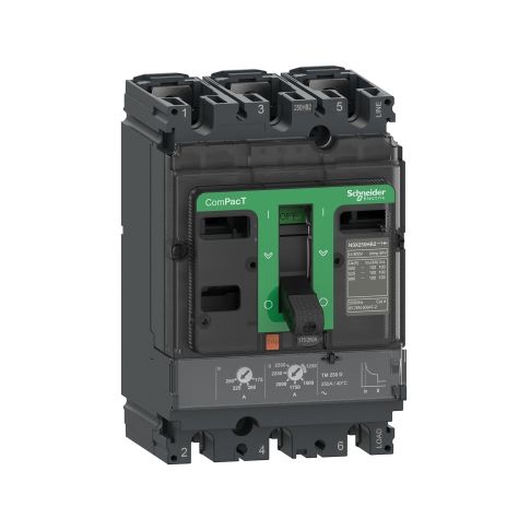 Schneider Circuit Breaker ComPacT NSX250F, 36kA At 415VAC, TMD Trip ...